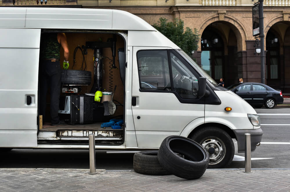 Mobile Van of a mobile mechanic